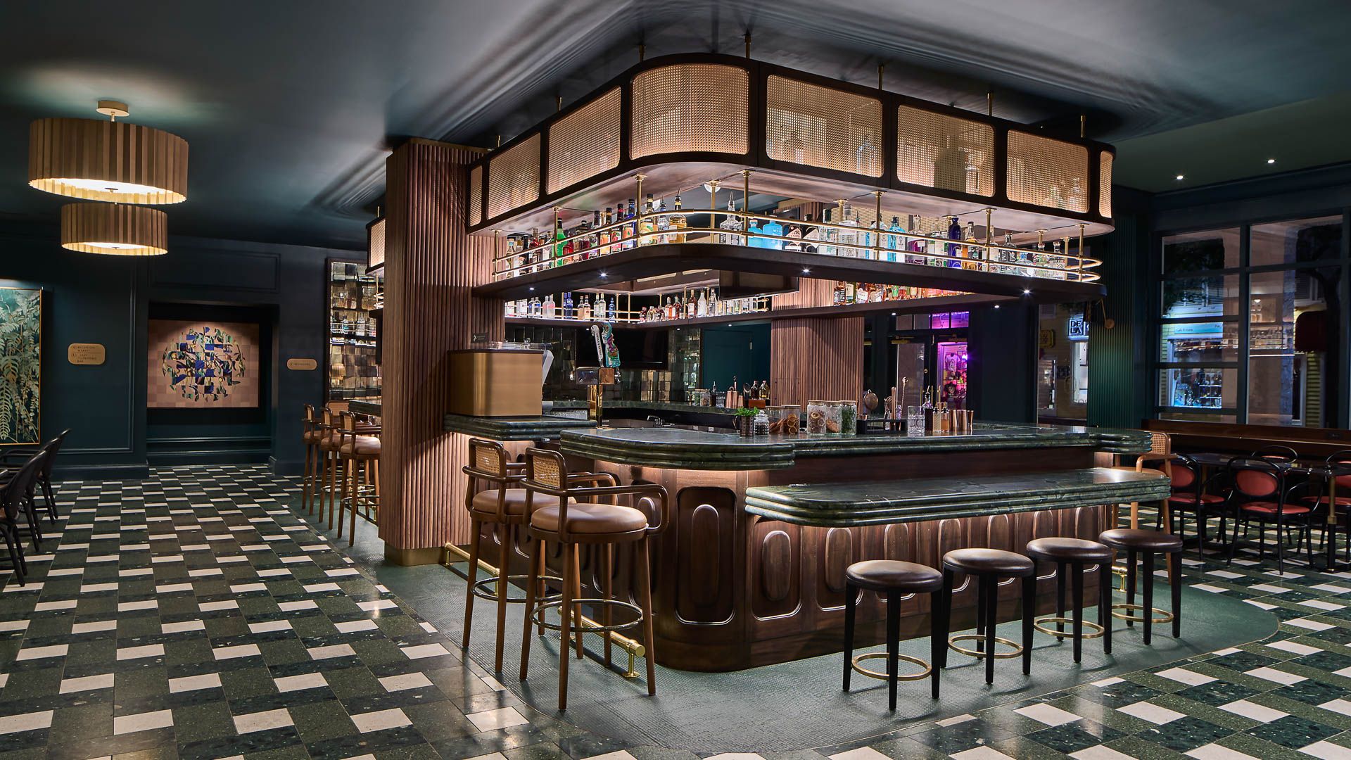 An upscale bar with great cocktails