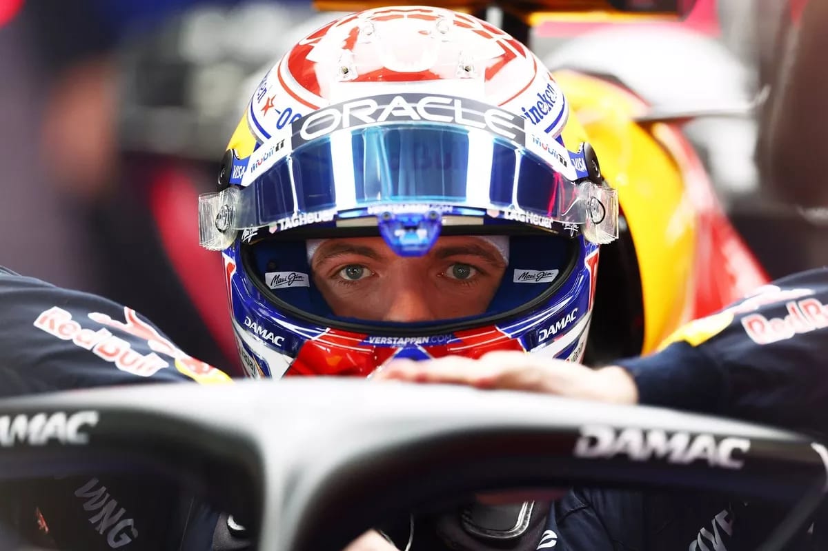 Max Verstappen looking at camera