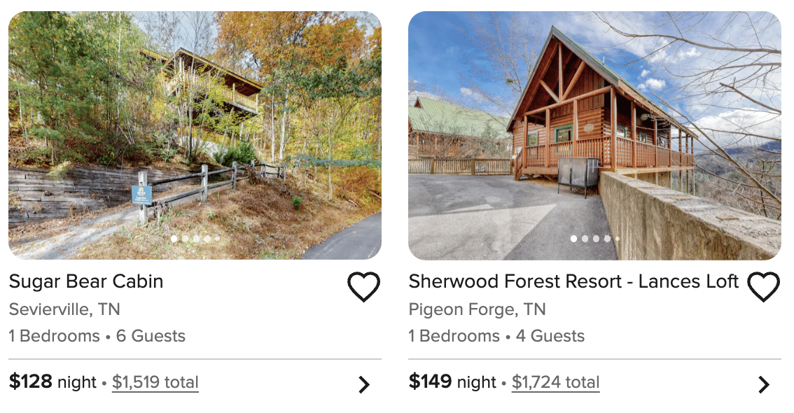 Marriott H&V booking example