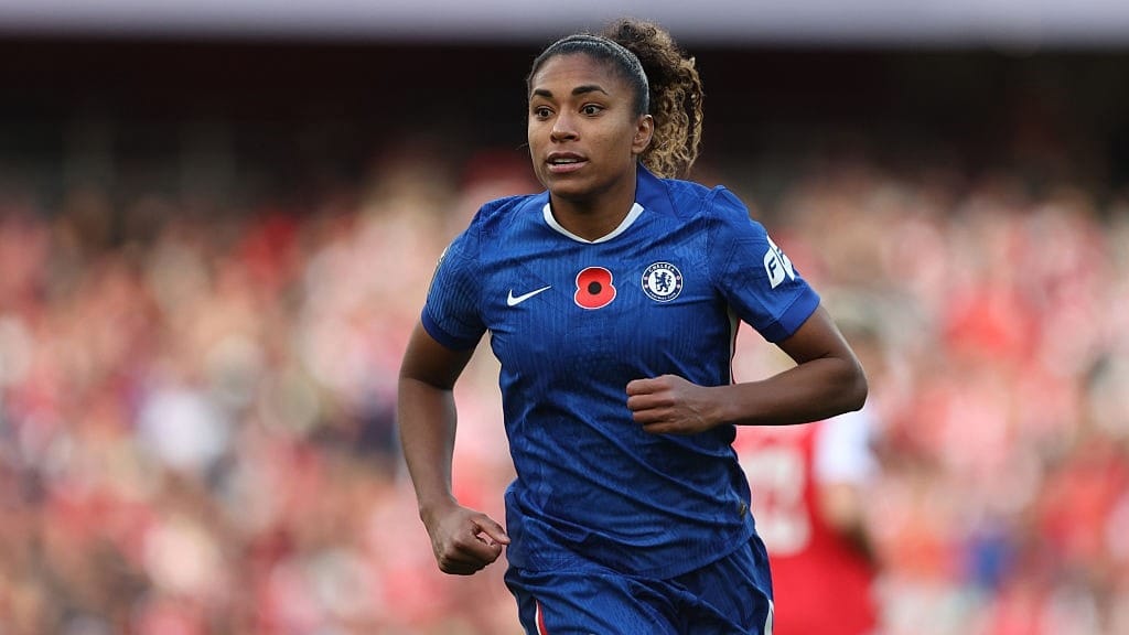 Catarina Macario of Chelsea during the Barclays Women's Super League match between Arsenal and Chelsea FC.