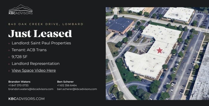 KBC leases Chicagoland small bay