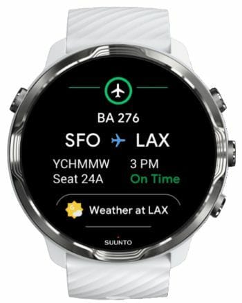 Flight time display