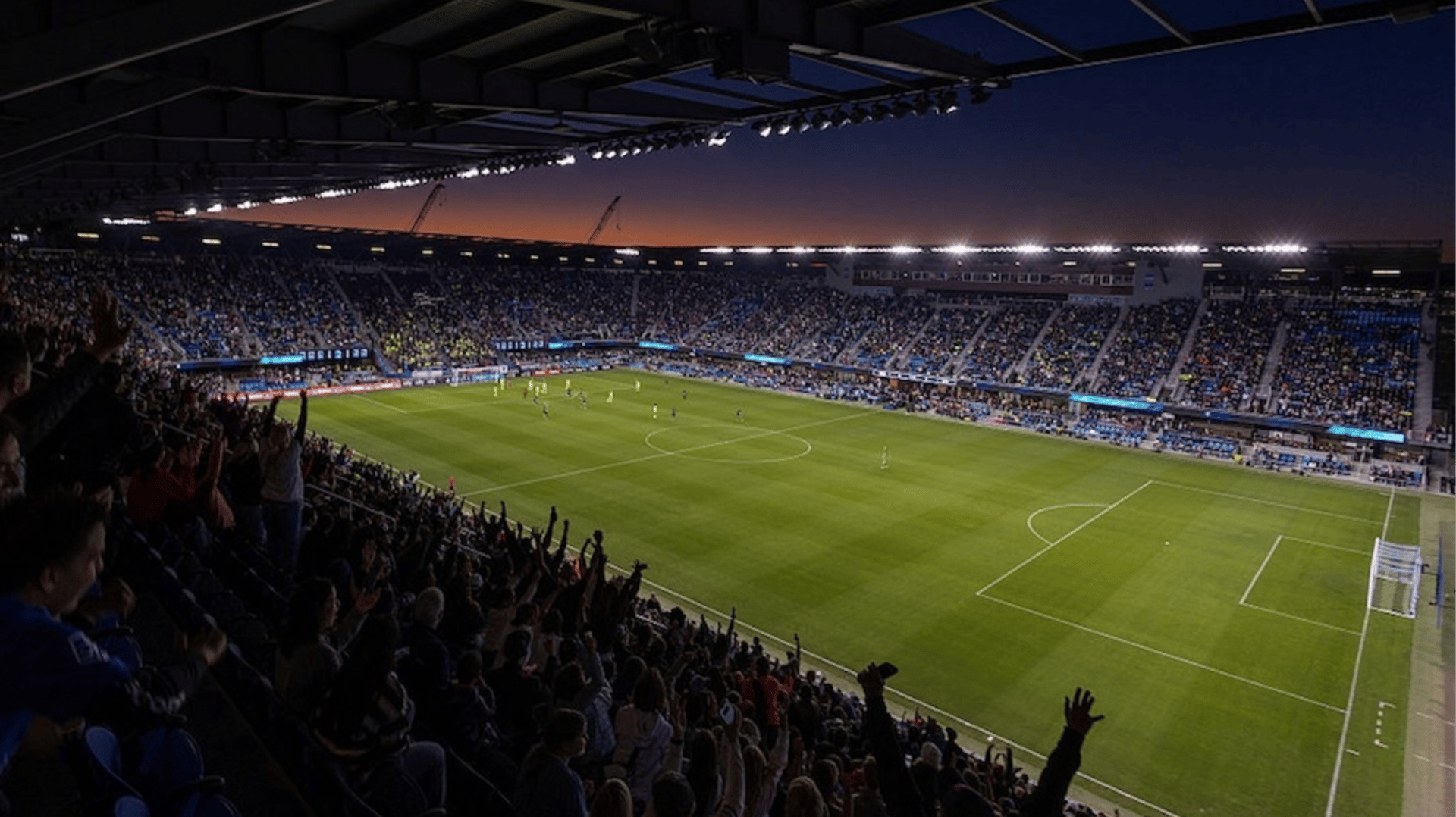 A sold out stadium watches Washington Spirit played against NJ/NY Gotham FC in the NWSL Championship 