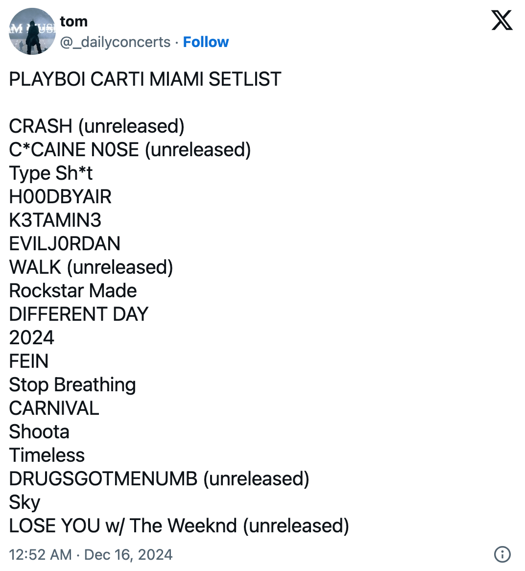 Post on X