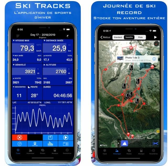 Ski Tracks displays