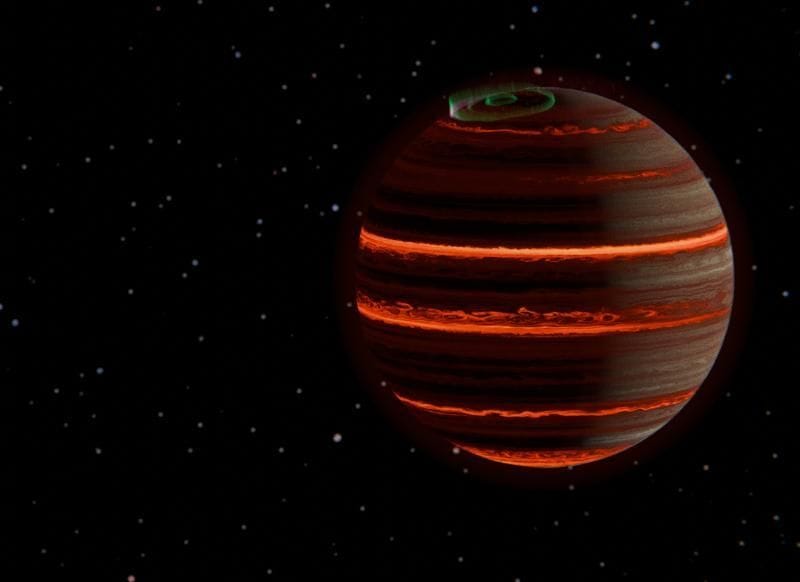 An artist’s impression of the extrasolar world, SIMP-0136 