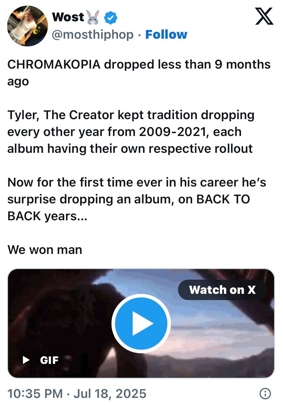 Post on X