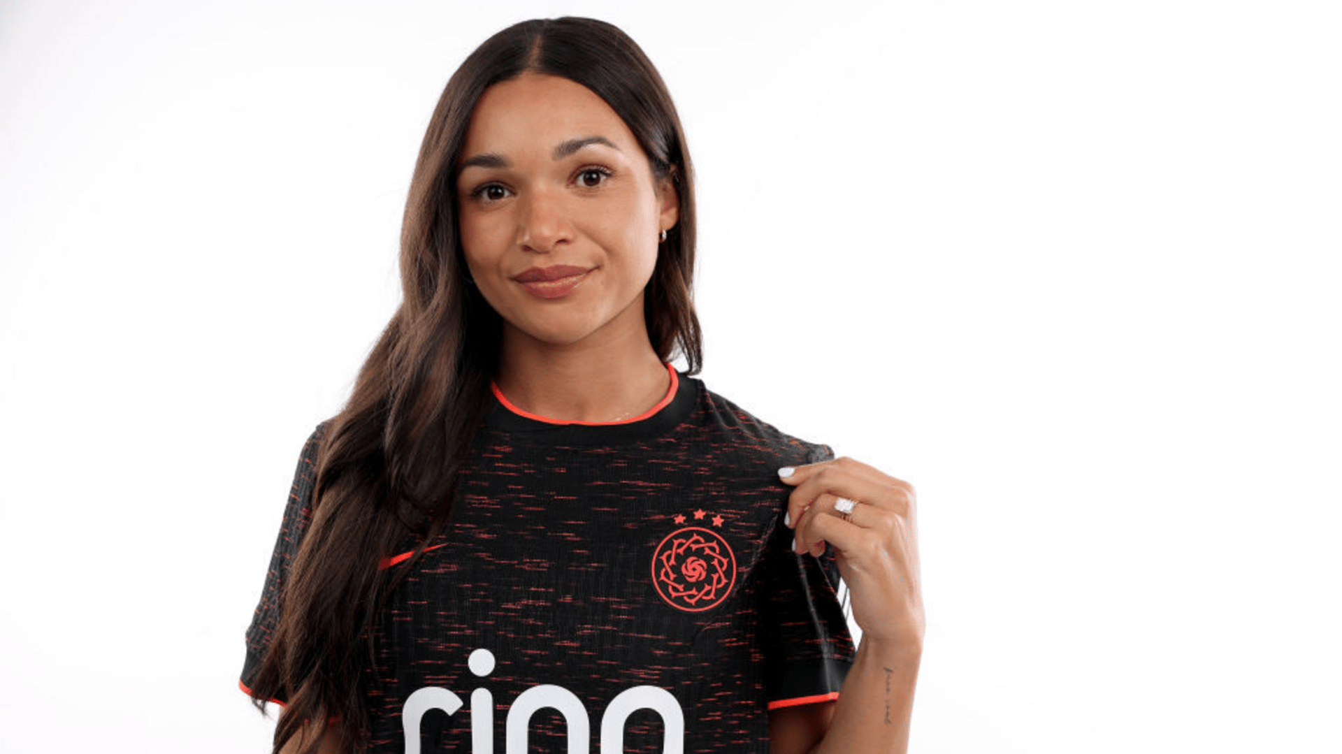 Sophia Wilson #9 of the Portland Thorns poses for a photo during media day on February 10, 2025 in Portland, Oregon.