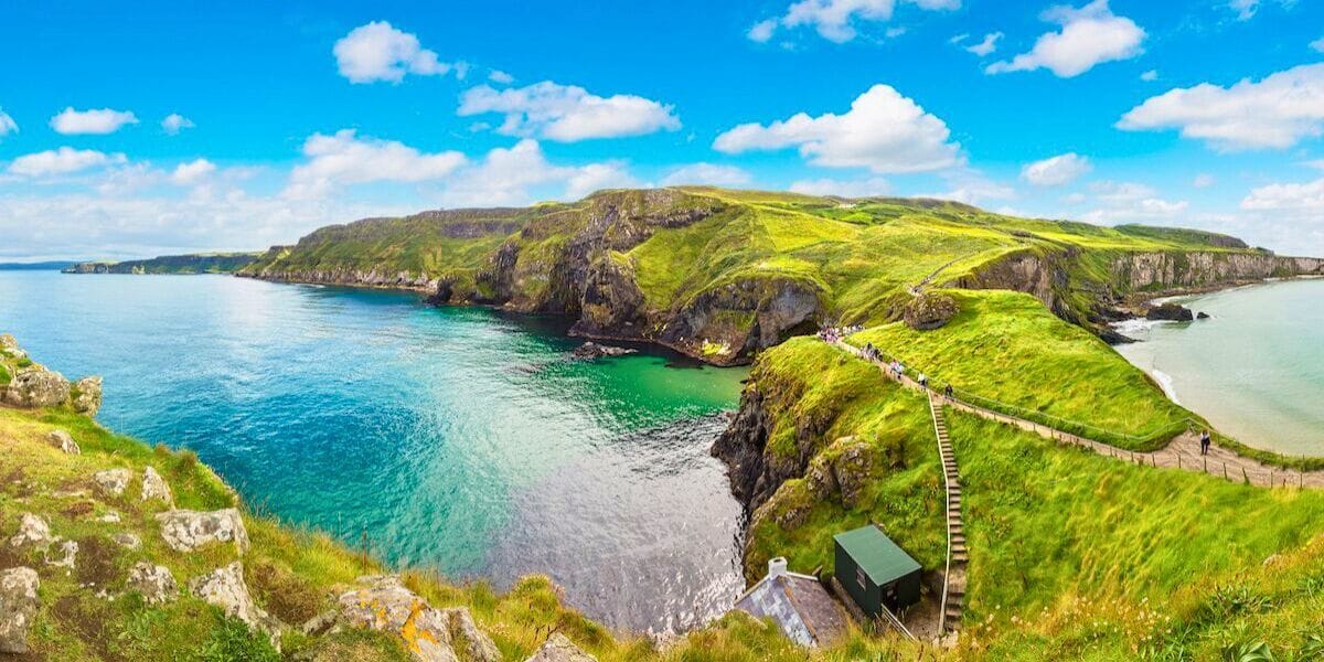 The Causeway Coastal Route throughout green Ireland