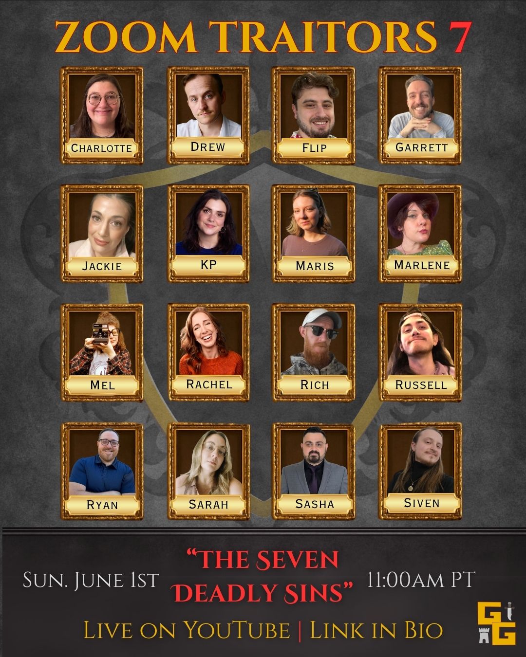 Zoom Traitors Season 7 Cast - Gibbs Games