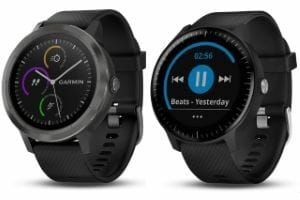 Vivoactive 3 watch, music screen