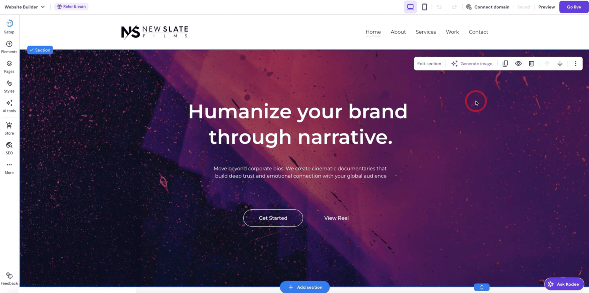 Fix the hero so it drives the right action