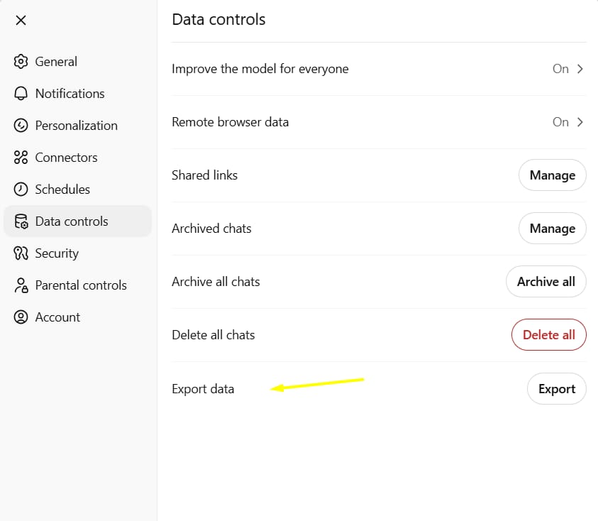 export-data