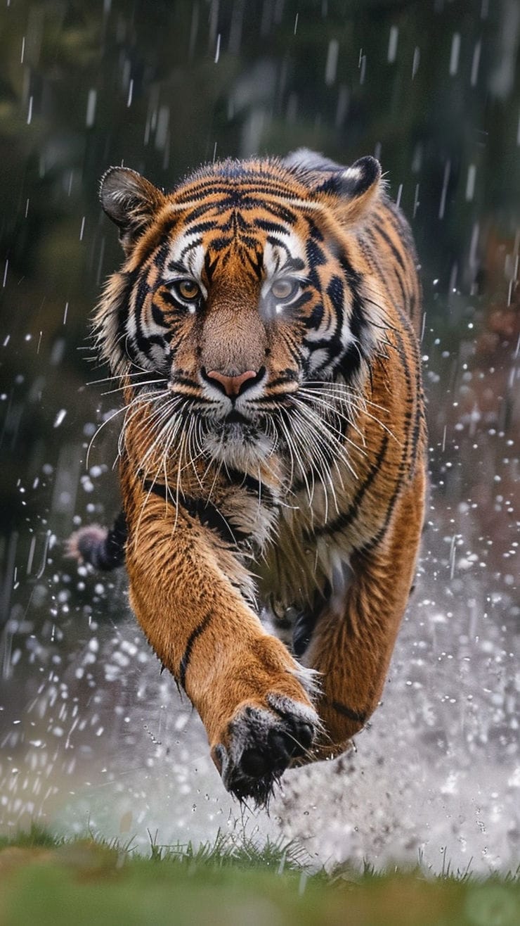 tiger rainy photography