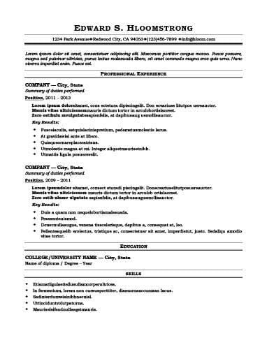 Free Resume Builder for freshers