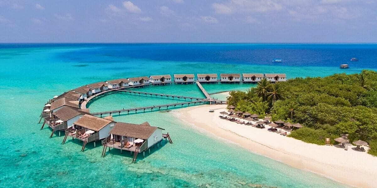 multiple Maldives overwater bungalows
