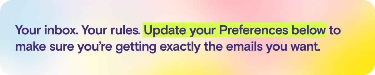 Email preferences banner.