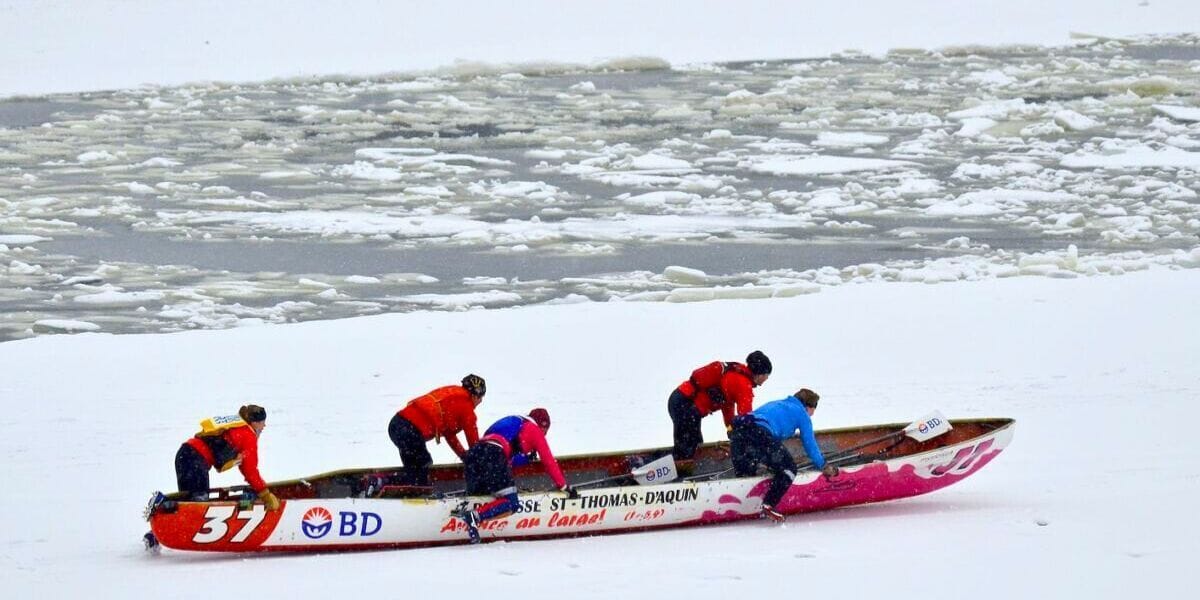ice canoeing