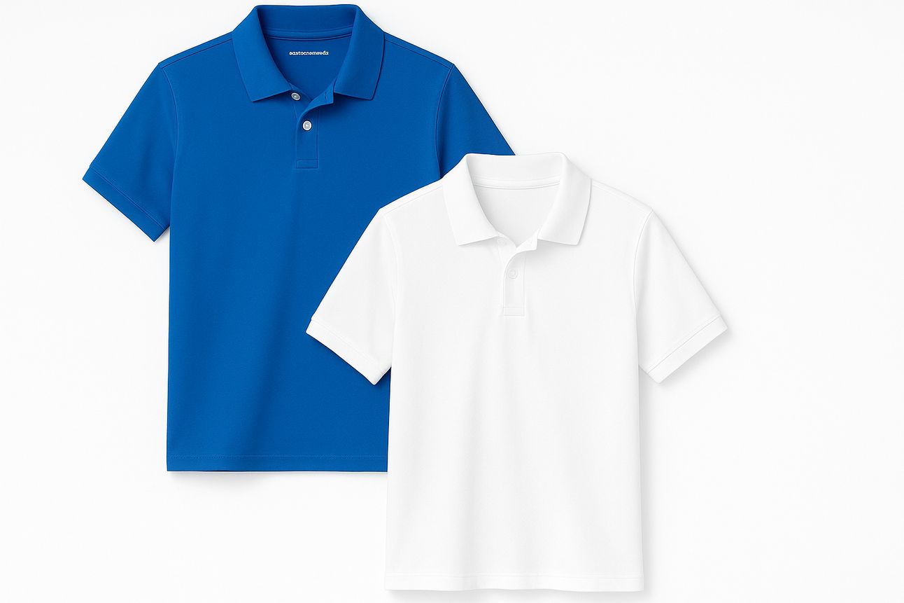 Amazon Essentials Boys' Uniform Polo Shirt Structured, shrink-resistant polo shirt made from soft cotton blend, available in school-approved colors and convenient multi-packs.