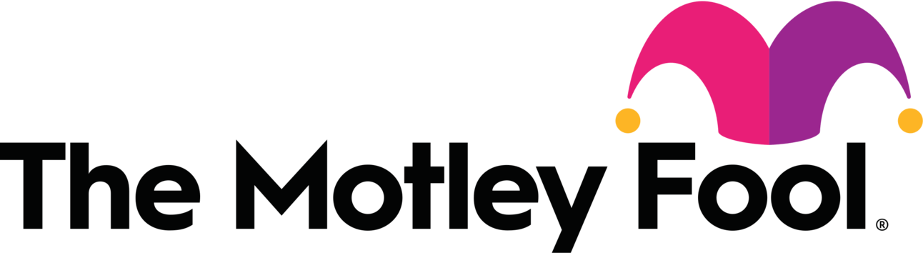 The Motley Fool logo in black with a jester hat on the top of the l in Fool.