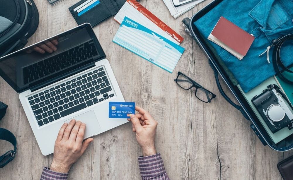 using a credit card to pay for a flight