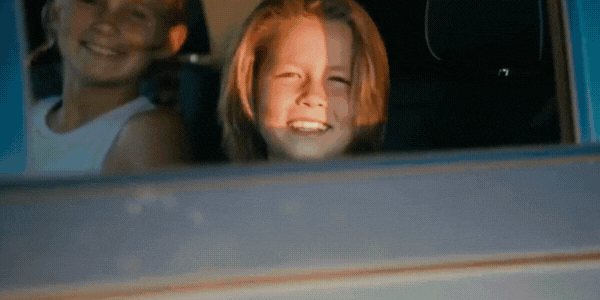 Gif of the Bucket List Family sandboarding