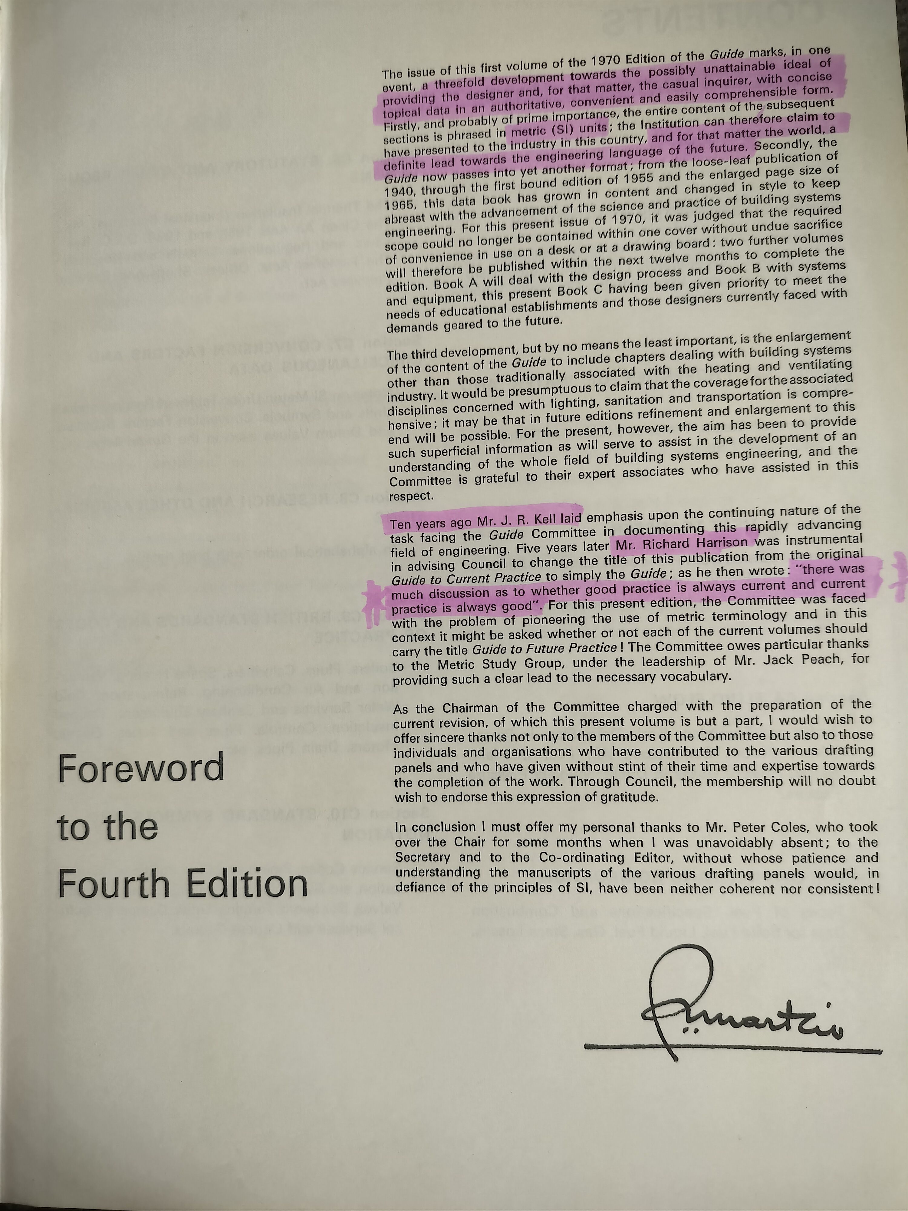 the first page of the 1970 edition of the Institute of Heating and Ventilation Engineers Guide