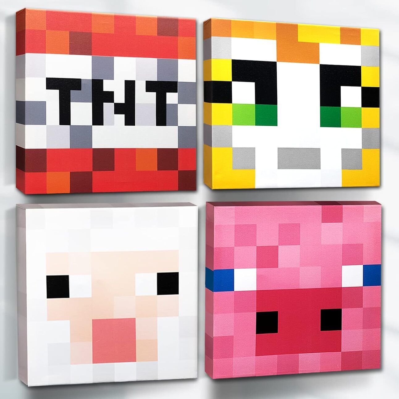 Pixel Art Gallery Grids – Bright, Nostalgic & Fun Alt text: Gallery-style grid of colorful 8-bit and 16-bit gaming icons like mushrooms, hearts, and keys, great for younger gamers and pixel art fans.