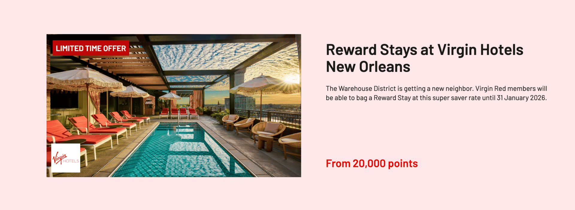 Virgin Hotels award sale