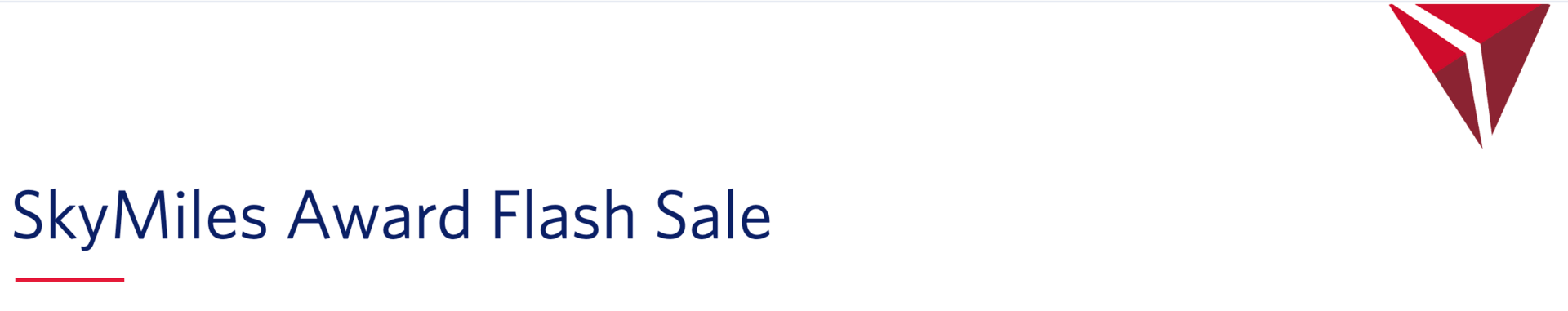 Delta SkyMiles flash sale