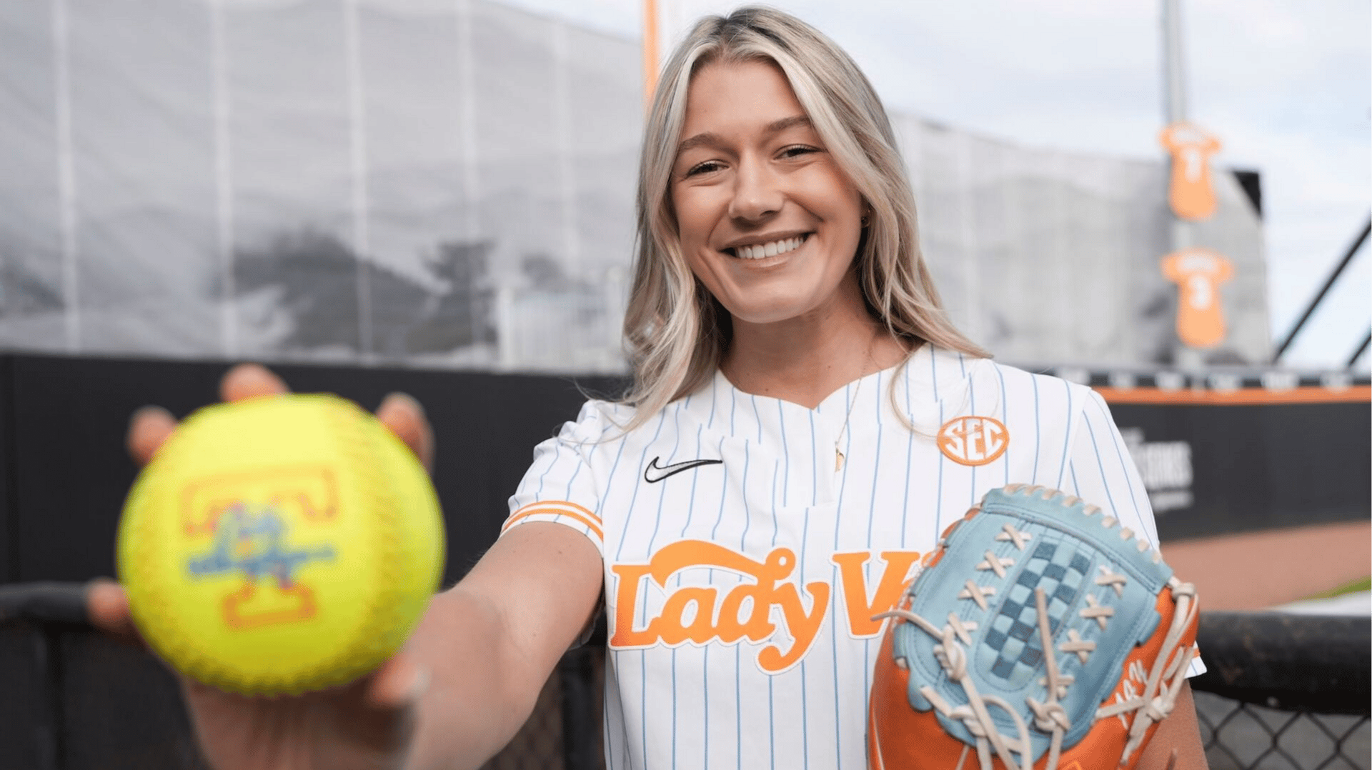 Karlyn Pickens is Knox News’ Sportsperson of the Year, photographed at Sherri Parker Lee Stadium on University of Tennessee’s campus, in Knoxville, Tennessee, Dec. 9, 2025.