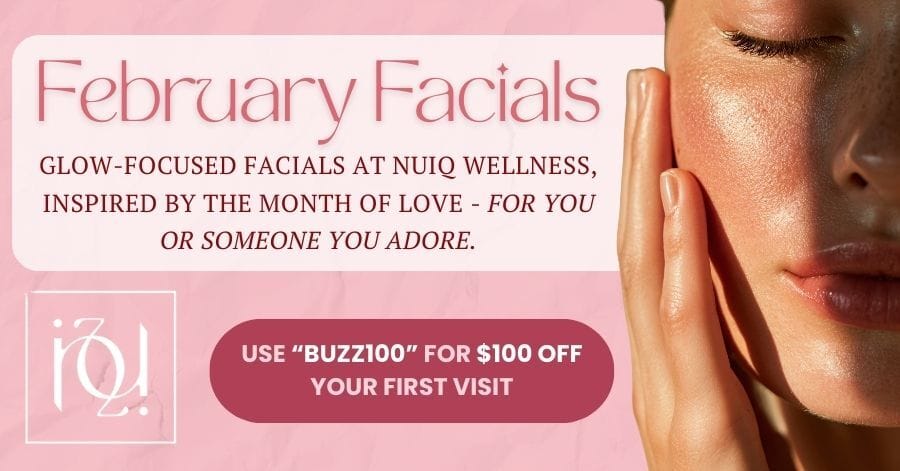 february specials banner for NUIQ med spa and wellness lounge