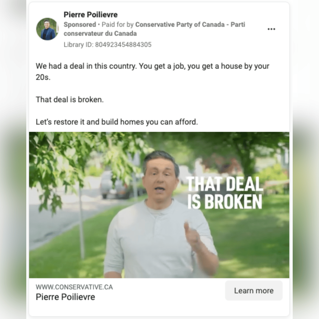 New ads were launched late last week by the Conservative Party of Canada.