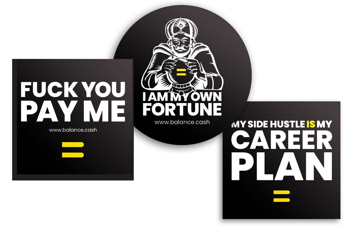 three brand sticker pack