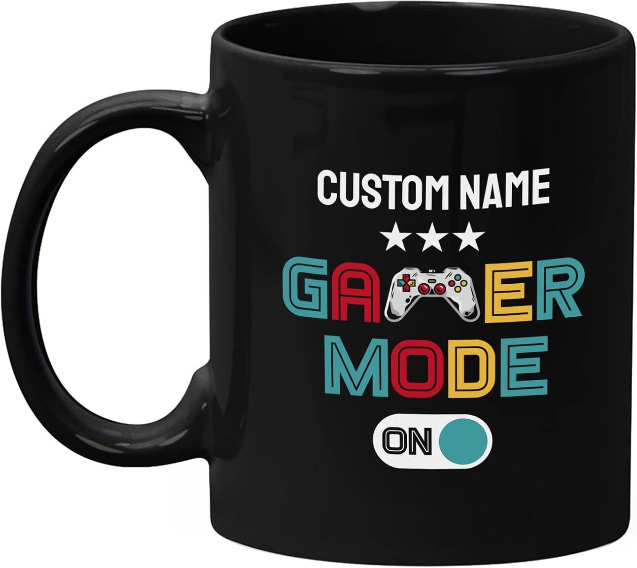 Personalized Gamer Mug – Add Their Tag or Favorite Game Alt text: Customizable mug with gamer tags, team names, or gaming-themed art like pixel hearts and loot boxes, perfect for personal gifts.