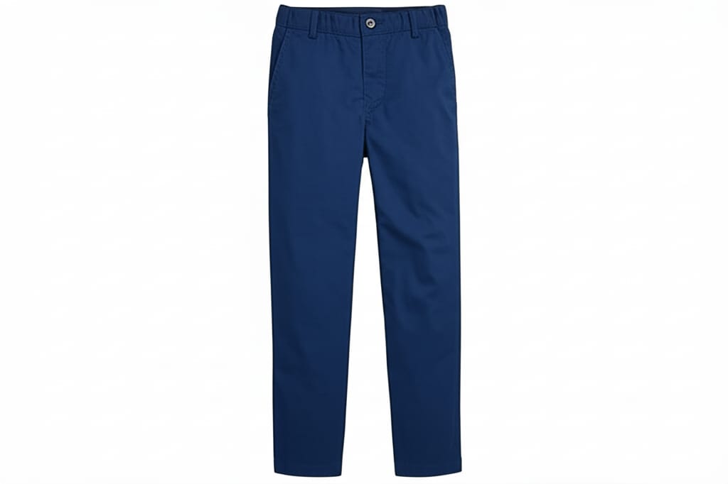 Lands’ End Boys' Iron Knee Chino Pants Tailored chino pants with hidden “Iron Knee” reinforcements and adjustable waistband—built for comfort and long-term wear.