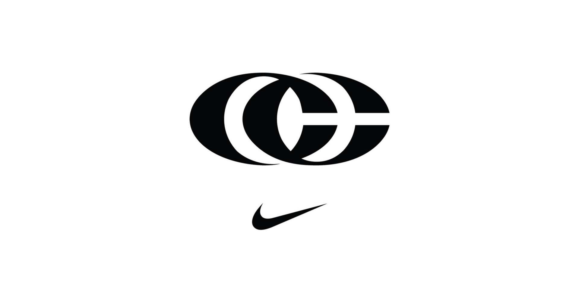 Two interlocking C's representing Caitlin Clark, with a Nike swoosh
