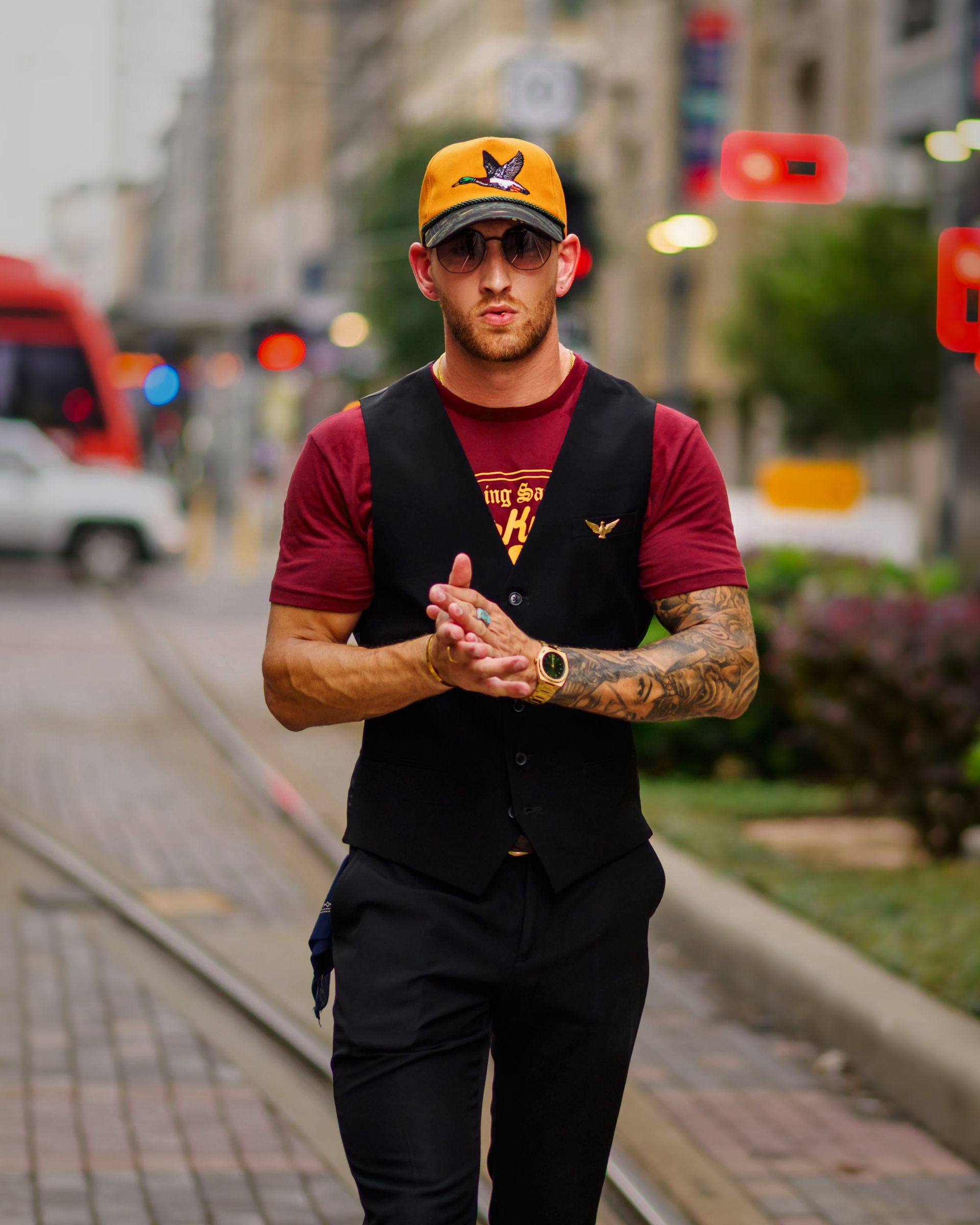 Southern Gents Black Single breasted vest