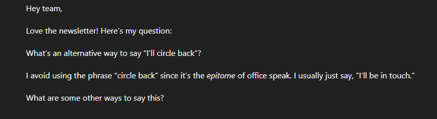 Reader Submission
