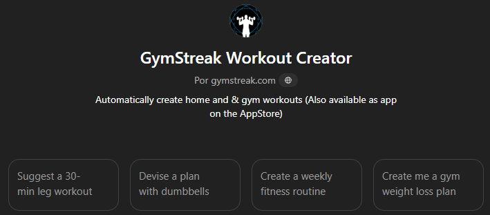 GymStreak Workout Creator