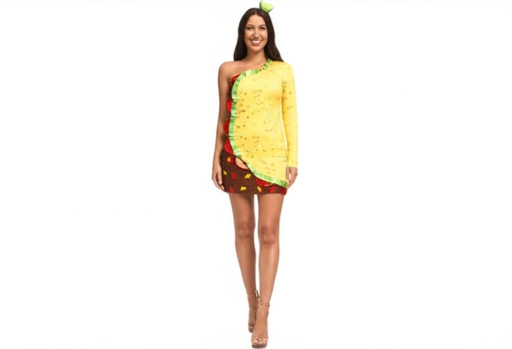 FLATTERING FIT Dress to impress in a Tipsy Elves womens taco costume dress. Our universally flattering fit to keep you looking your very best, and give freedom to the legs. PREMIUM CONSTRUCTION Built to outlast even the most intense skirt twirls, our women’s adult halloween costume dresses are made with high-quality, specialty materials. GAME CHANGING DESIGN Our taco dress for women have bold, one-of-a-kind designs that stand out and sure to make a memorable moment, food costumes are perfect for any halloween celebration. ULTRA COMFORTABLE FEEL Our Tipsy Elves Halloween costume dresses for women contain carefully selected fabric blends to keep you comfortable at any all-day occasion.
