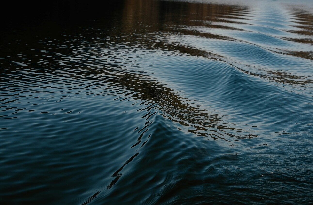 This image shows ripples on the water