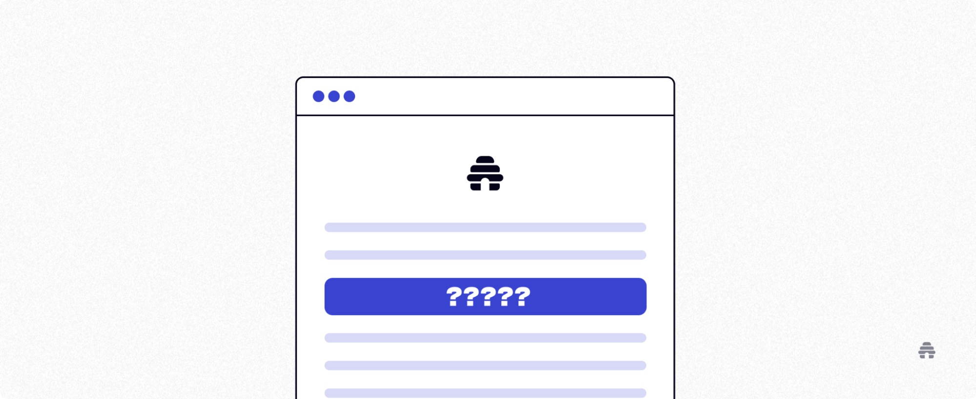Illustration of a beehiiv newsletter landing page with headline text and a call-to-action subscribe button. The graphic represents how creators capture email signups and grow their subscriber list.
