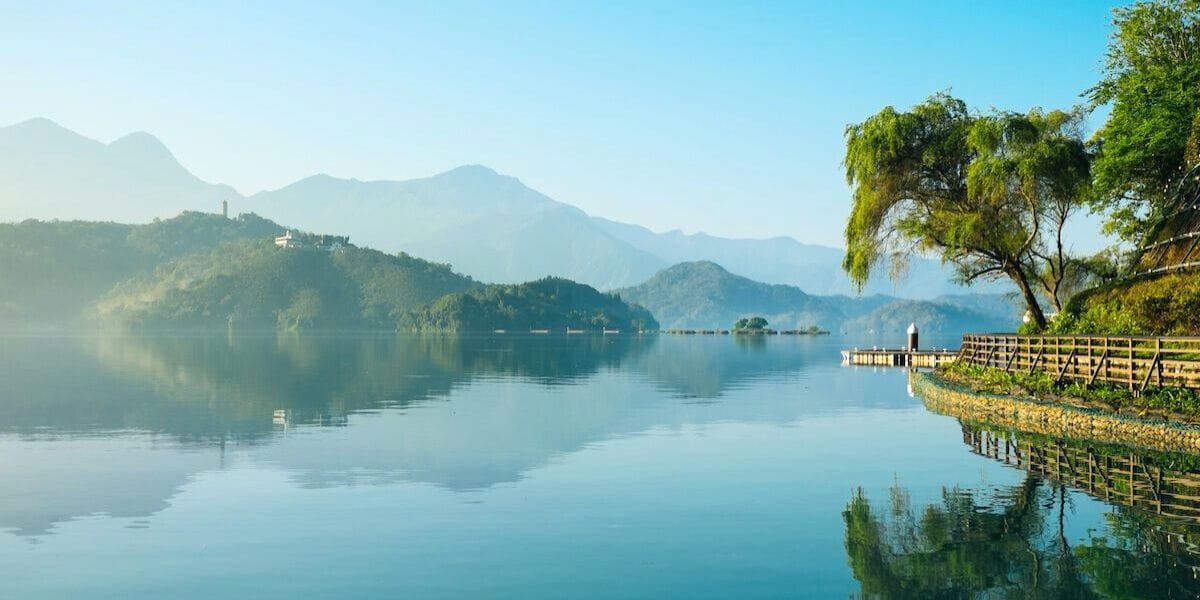 Sun Moon Lake on a sunny day