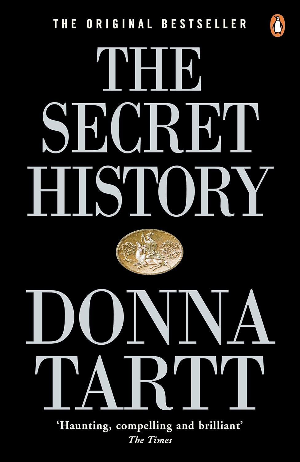 Minimalist black cover with bold silver text and a classical gold medallion at the center. Subtitled as “The Original Bestseller.”