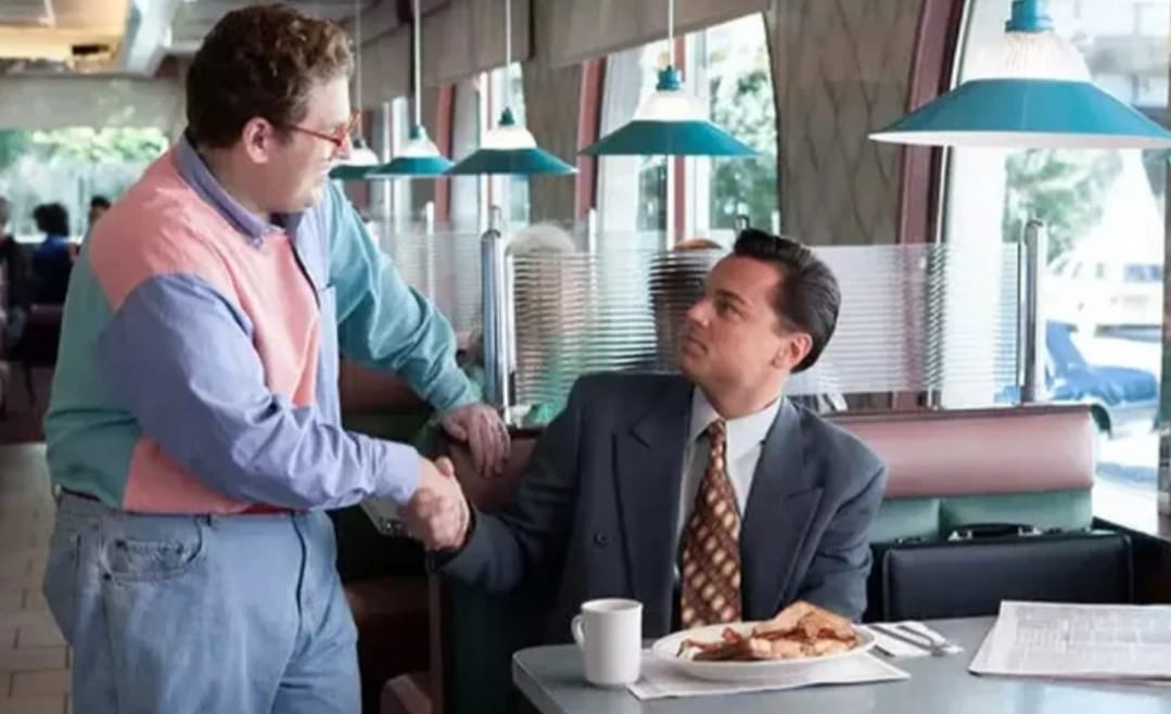 Jonah Hill and Leo Meeting (Wolf of Wall Street)