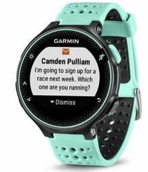 Forerunner 230 displaying SMS