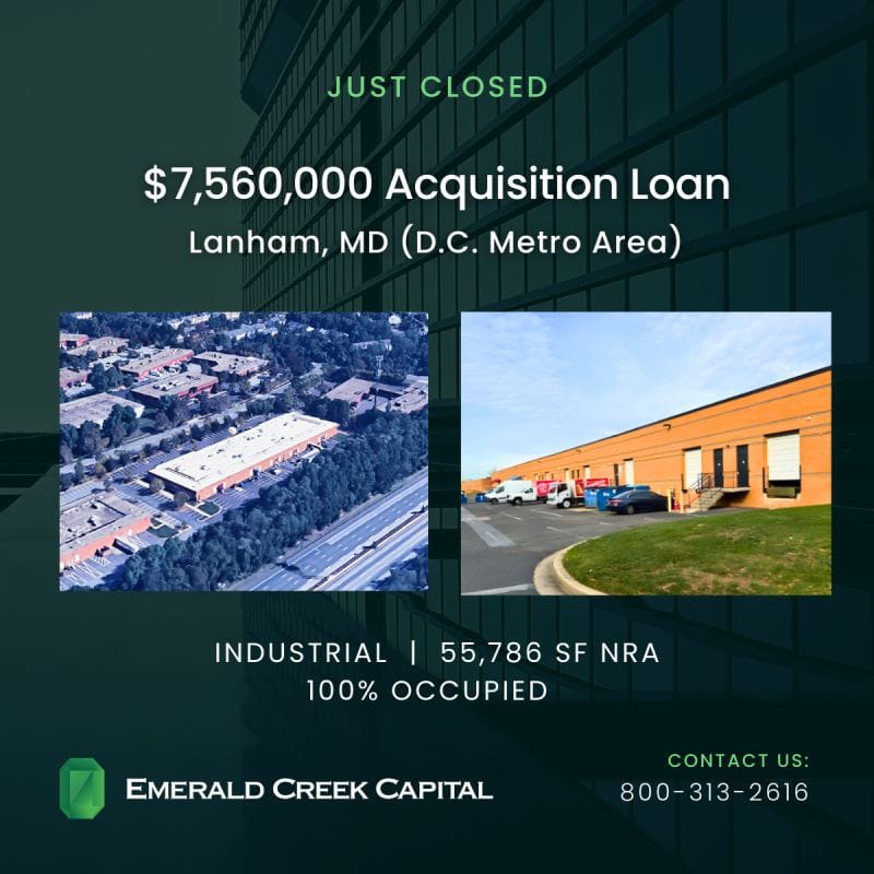 Emerald Creek funds DC area loan
