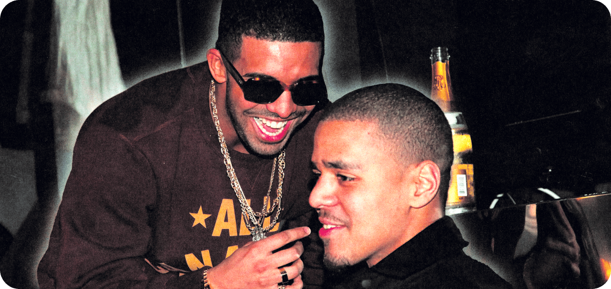 Drake and J. Cole shaking hands