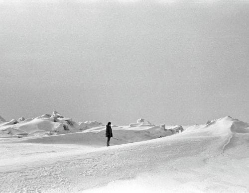 dave walking across lake erie